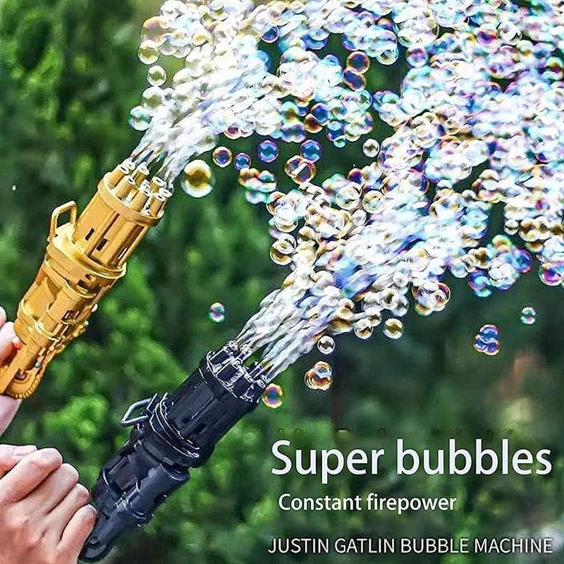 Electric Gatling Bubble Machine, 2-in-1 Automatic Gatling Bubble Gun, Summer Soap Bubble Blower Magic Toy, Bubble Blowing Toy Machine For Children, Electric Bubble Blaster for Summer Outdoor Activities Electric Gatling Bubble Machine, 2-in-1 Automatic Gatling Bubble Gun, Summer Soap Bubble Blower Magic Toy, Bubble Blowing Toy Machine For Children, Electric Bubble Blaster for Summer Outdoor Activities